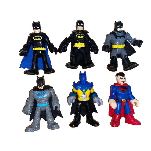 DC Mini Figures are pint-sized action figures Lot of 6 imaginex Toys Collectible - Picture 3 of 3